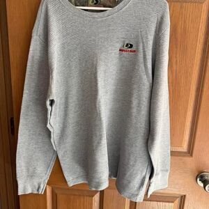 Mossy Oak Thermal Top Men's 2XL Grey Long Sleeve tee Layers Hunting Outdoors